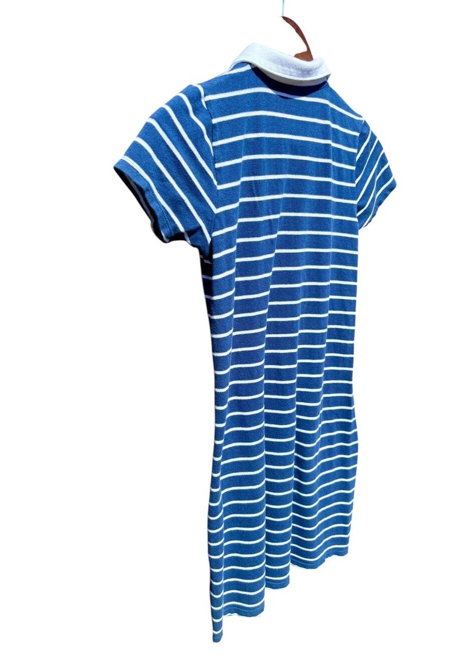 Nordstrom Polo Dress Girls XL 14/16 Blue White Striped GREAT CONDITION - Picture 8 of 9